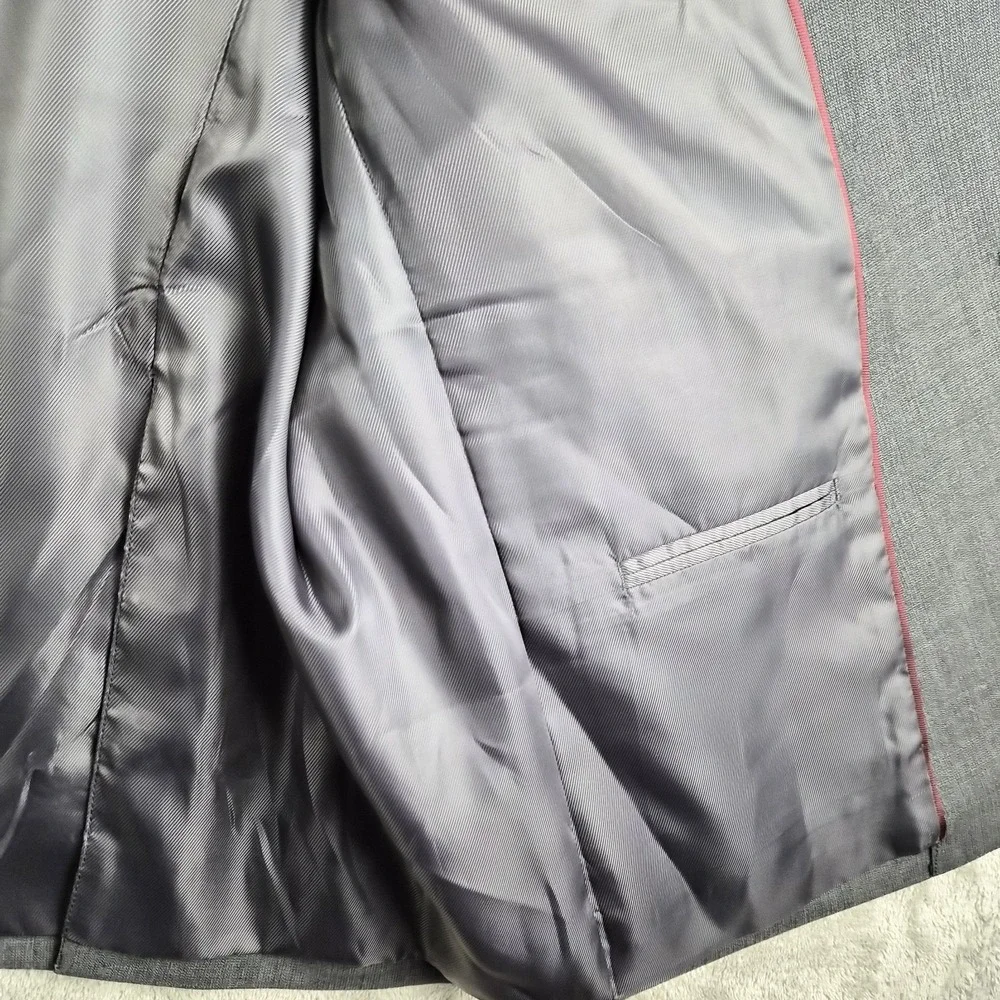 Pronto Uomo Blazer Jacket Mens 46 Gray Wool Blend 2 Buttons Sport Coat‎ Formal